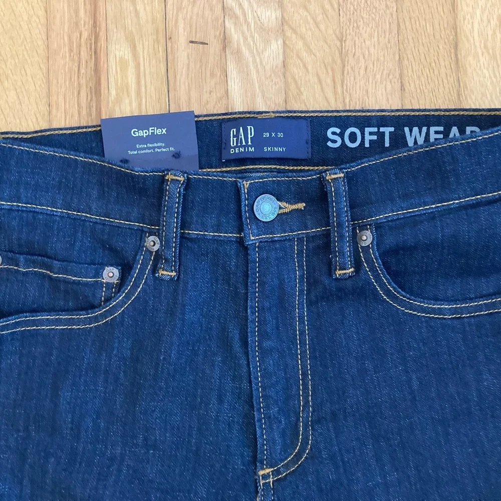 Men’s GapFlex Soft Wear Skinny Jeans GAP Mid Rise Comfort Waistband NWT 29X30 - Picture 4 of 5
